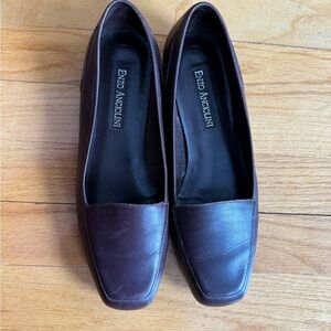 Enzo Angiolini Women's Dark Brown Flats